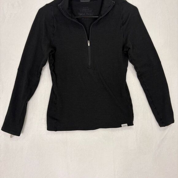 Patagonia Black Wool Base Layer Half Zip Pullover Long Sleeve Top Women's XS - Picture 4 of 11